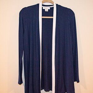 Liz Claiborne Weekend Open Cardigan Med Blue size Medium